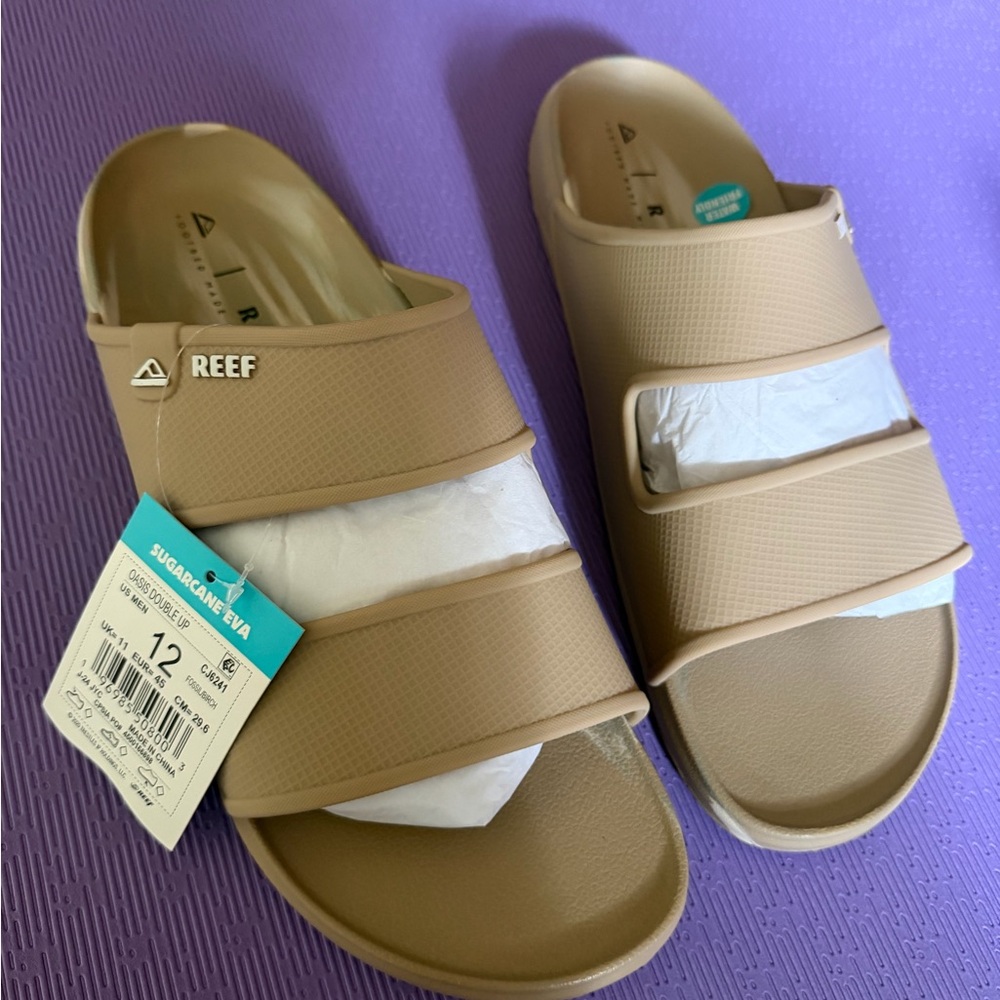 Reef Oasis Double Up Waterproof Slides in Beige